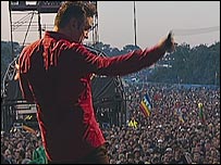 Morrissey at Glasto (Venetia Dearden and Pathe)