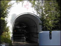 The entrance to the hospital