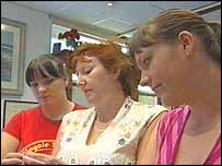 Lin, Gayle e Claire Tandy