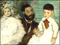Detalhe de Conde Lepic e suas Filhas (1871), de Edgar Degas