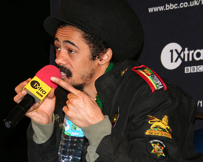 Damian does his deejay-style rap