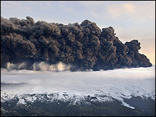Erupción de volcan en Islandia