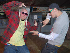 Chris and Jonny go skateboarding