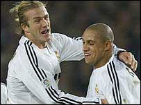 David Beckham e Roberto Carlos