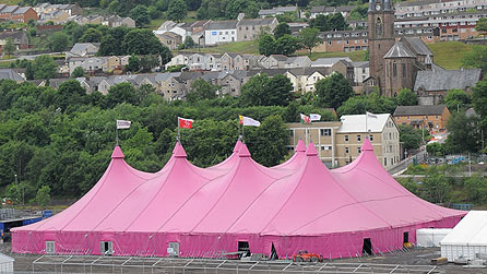The National Eisteddfod Pavilion on the site in Ebbw Vale