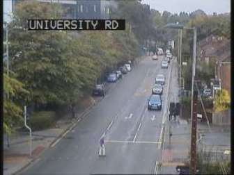 University Road at the junction with Burgess Road