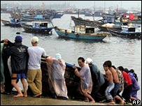 Pescadores em Danang