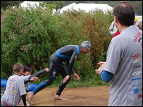 Swimmer at the Ironman UK Triathlon