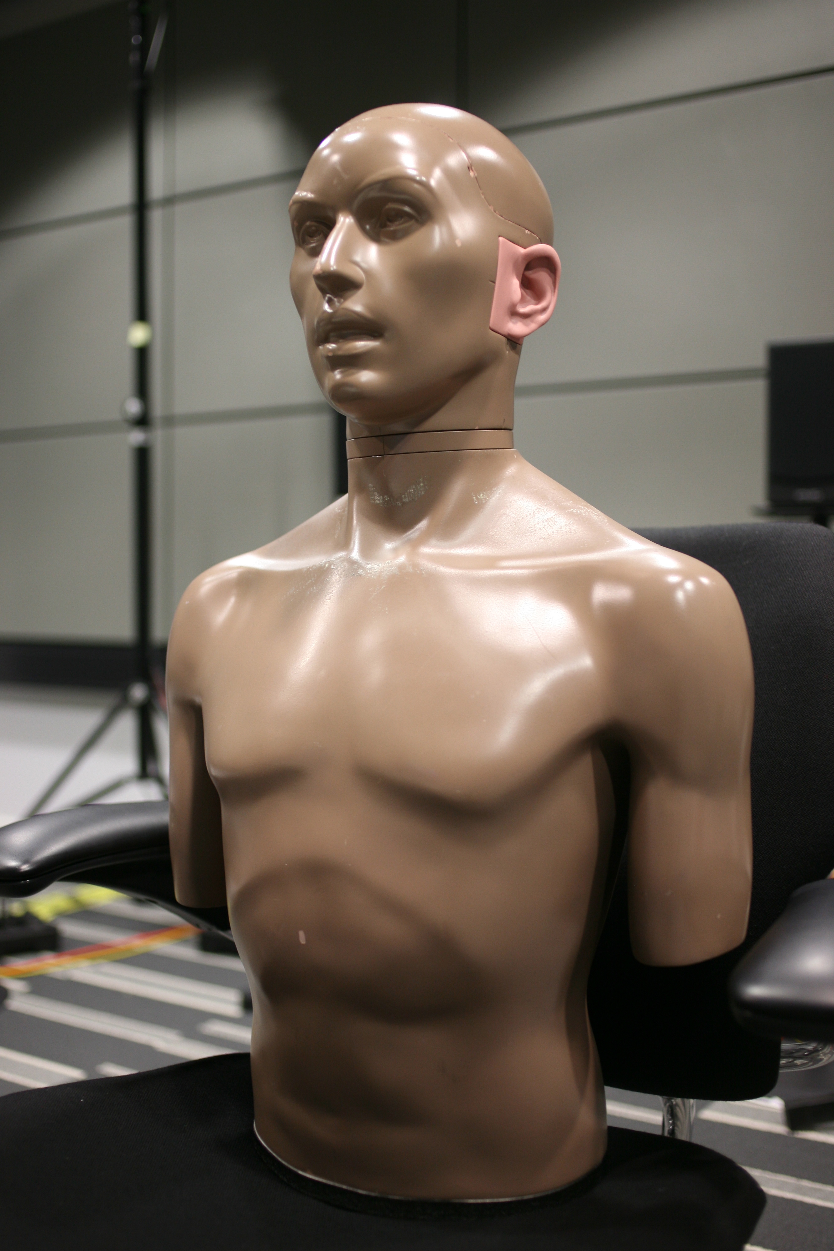 R&D's head and torso simulator microphone