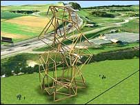 Richard Deacon's polyhedron pile