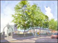 View of Zerodegrees from Perry Road