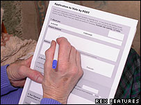 برگه پستی رای در بريتانيا