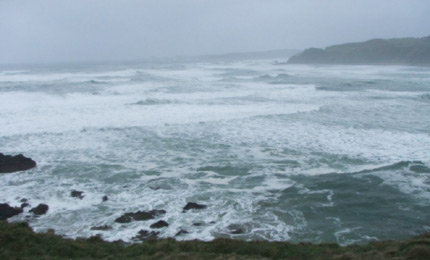 Chaos. The recent swell was breaking some 2 miles out to sea at some of the bigger spots. An amazing sight. Pic: M, Mar 07