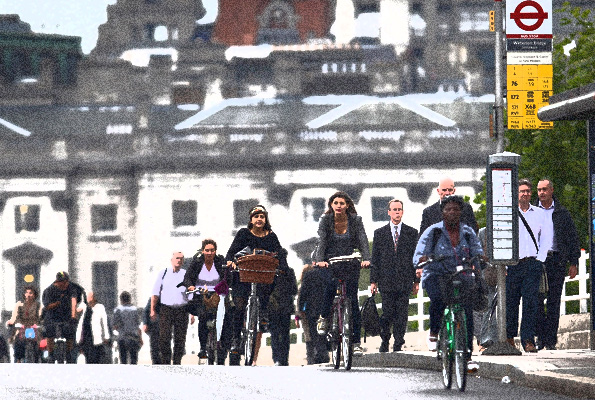 Cyclists in London. Getty Images