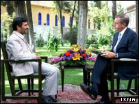 گفتگوی آقای احمدی نژاد با شبکه ان بی سی 