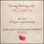 Gilly's card to Elsie
