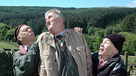 L-R: Brian Murphy, Russ Abbot and Bert Kwouk