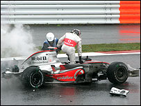 تصادف فرناندو آلونسو