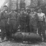 Bomb Disposal in the North-East 14 October 1941. Showing the crew and a defused bomb. Bomb Disposal in the North-East 14 October 1941. Showing the crew and a defused bomb.
