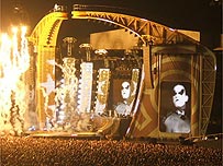 Robbie Williams in concert at the Bowl