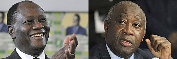 Outtara and Gbagbo
