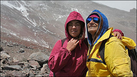 Fabian Zurita (right) and one of the campers from his summer camp
