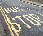 bus stop road markings