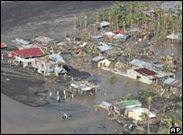Região de Bicol, atingida pelo tufão Durian