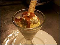 Lime and passion fruit fool