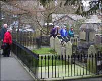 The Wordsworth graves in Grasmere church