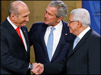 Bush, Olmert và Abbas