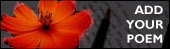 Red flower and pen: text reads 'Add Your Poem'.