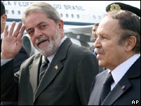Lula e o presidente argelino, Abdelaziz Bouteflika