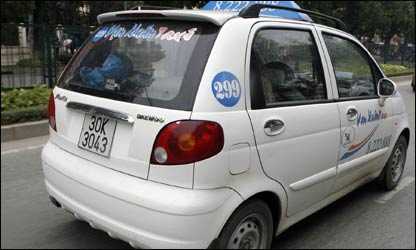 Taxi chở nhà báo Nguyễn Xuân Hải về nhà