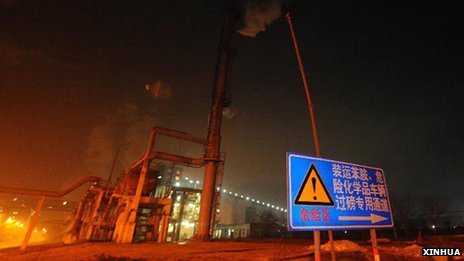 山西長治市認遲報導致河北邯鄲停水的苯胺污染事件（資料照片）