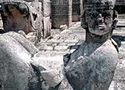 Image of a stone statue of Chichen Itza, Yucatan, Mexico