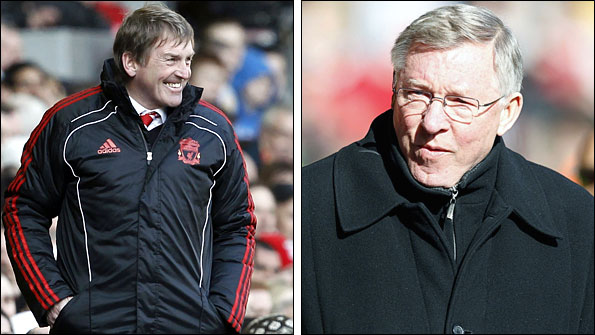 Liverpool manager Kenny Dalglish and Manchester United boss Sir Alex Ferguson