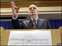 Šéf nezávislé komise Paul Volcker