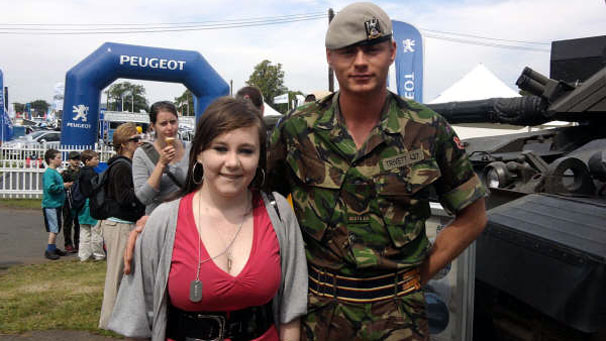 Nicole from West Lothian visited the show on Thursday and met one of the soldiers based at the army assault course.