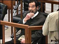 Saddam Hussein, la proces