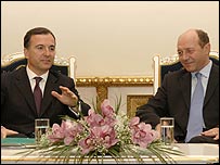 Franco Frattini şi Traian Băsescu