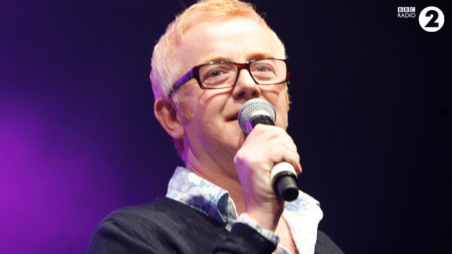 Chris Evans entertains the crowd.