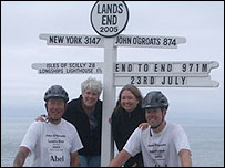 The support team meet Richard and John, Land's End