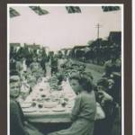 V.E.Day party 8th May 1945. Candover Road Hornchurch. In picture Audrey Miles:D.Richardson:A.Richardson:G.English:N.English:J.Drackford:V.Miles: