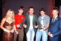 Sarra Elgan, Guto, Rhydian, dafydd ac Alun