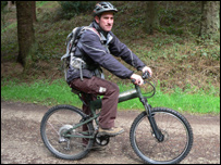 Steve Punchard on his own electric mountain bike