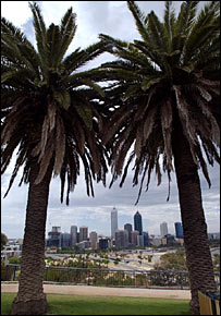 نمایی از شهر پرت