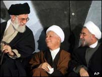 آیت الله خامنه ای، هاشمی رفسنجانی، روحانی