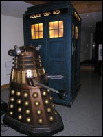 A Dalek guarding the TARDIS