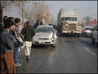 محل انفجار در کابل 